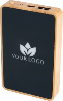 5000 mAh išorinė baterija su šviečiančiu logotipu