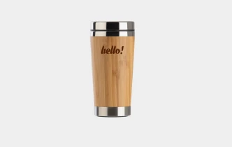 Bambuko ir nerūdyjančio plieno termopuodelis 400 ml