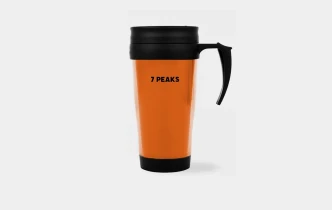 Plastikinis termo puodelis su rankena 400 ml