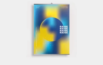Reklaminis plakatas su metalinėmis juostelėmis