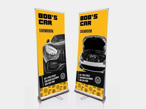 Dvipusiai plakatai roll-up stendams