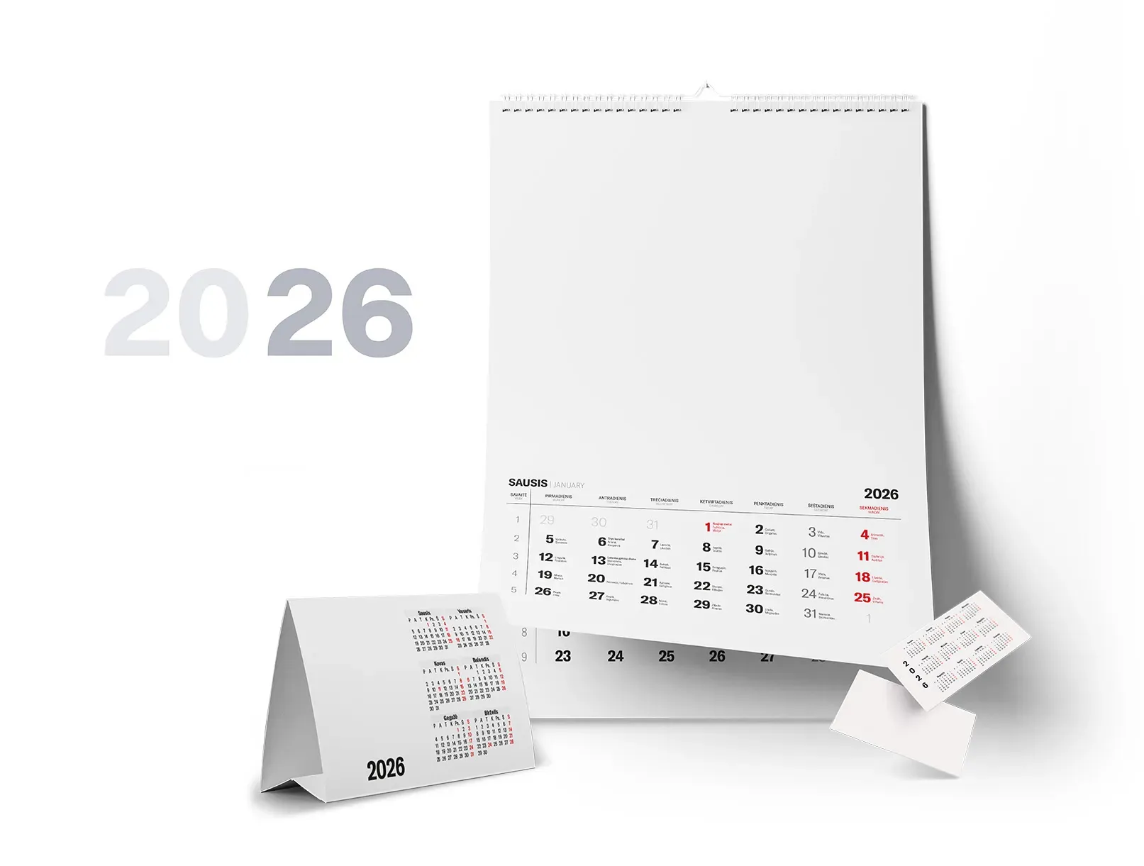 2026 KALENDORIŲ