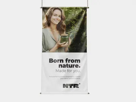 Tekstilinis baneris iš poliesterio