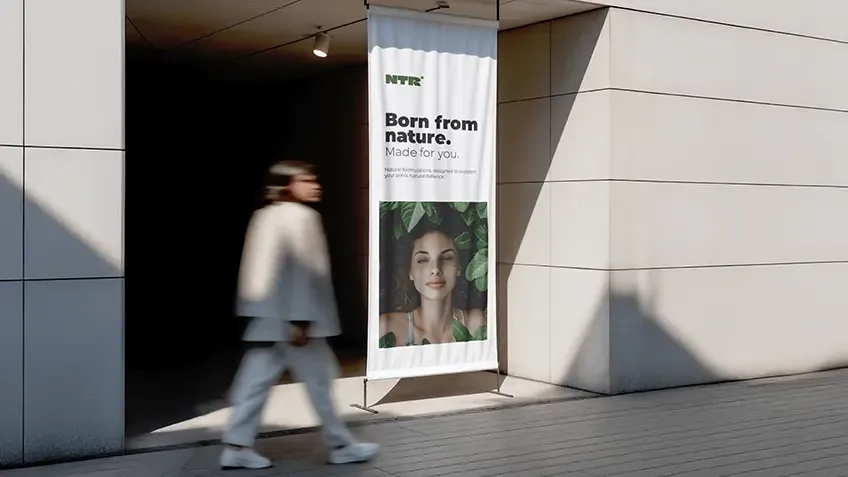 Tekstilinis baneris iš poliesterio