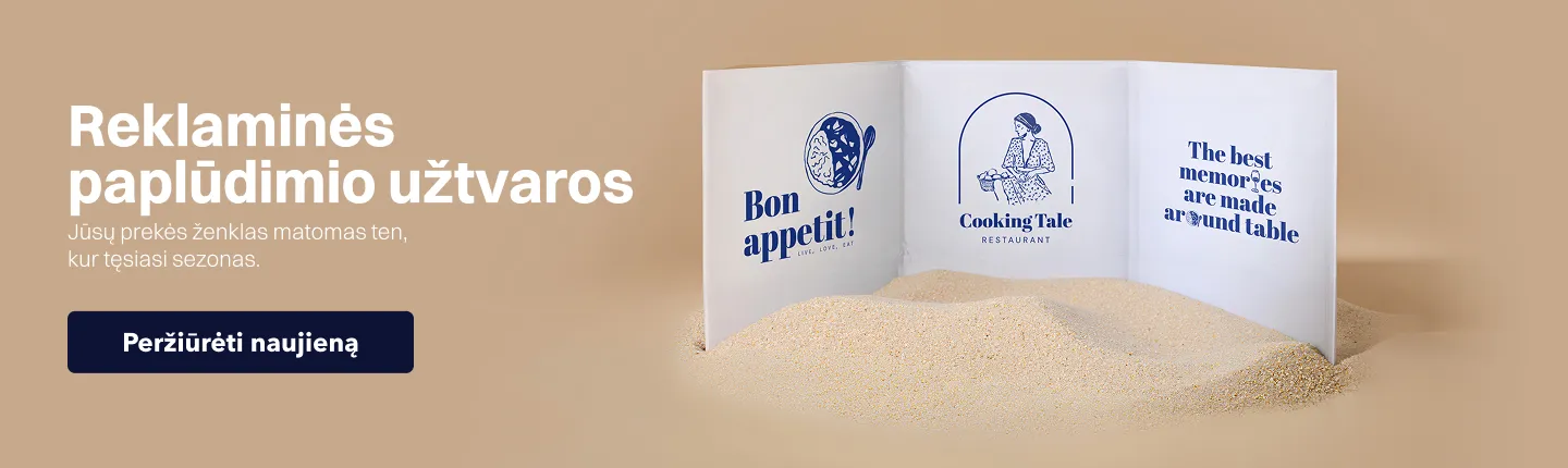 Reklaminės paplūdimio užtvaros