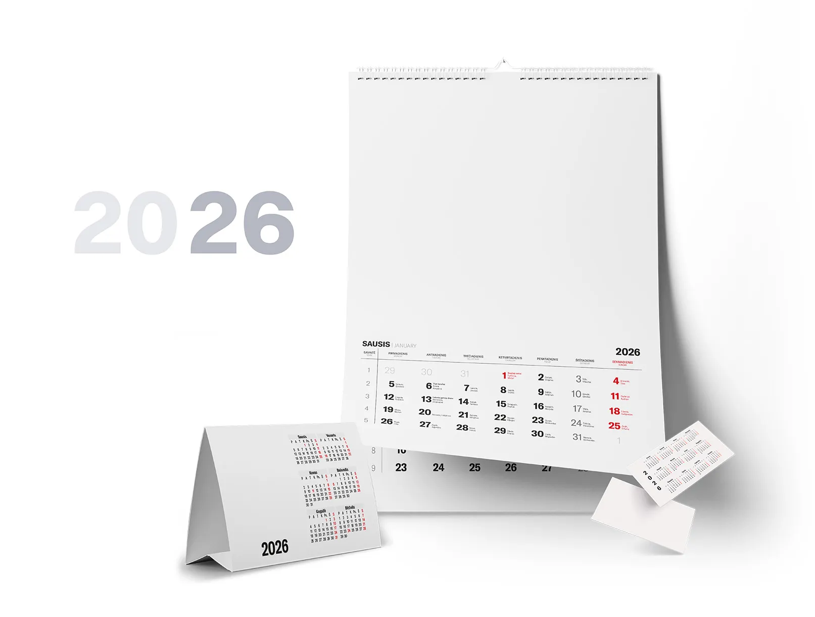 2026 KALENDORIŲ
