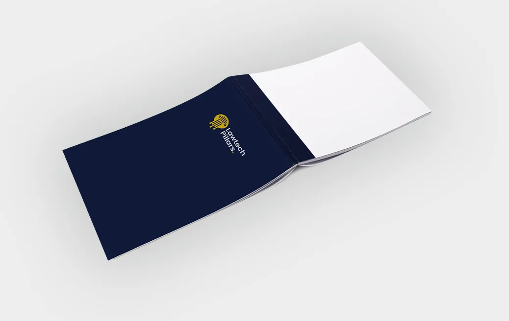 Bloknotas klijuotas su aplanku