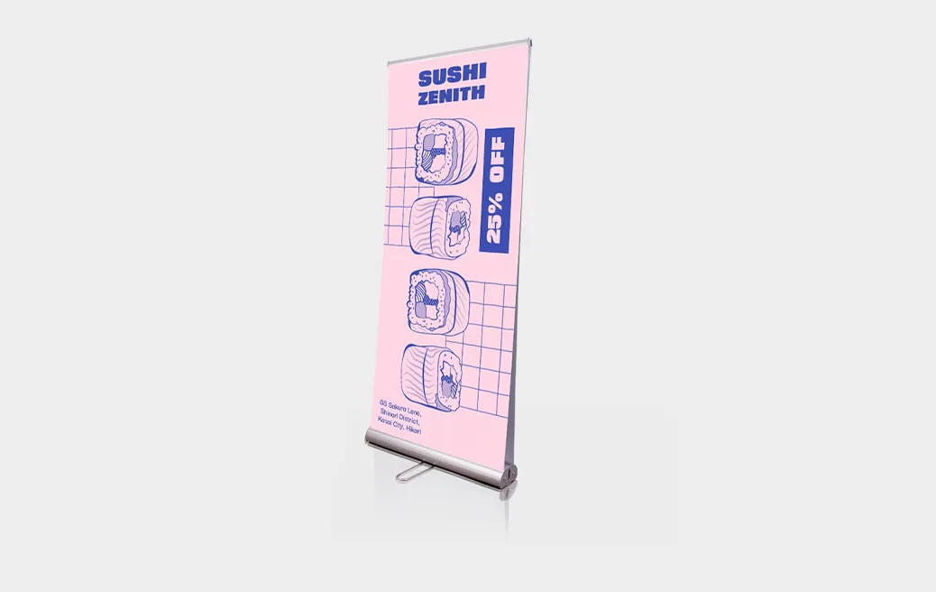 Dvipusis stendas Roll-up Double