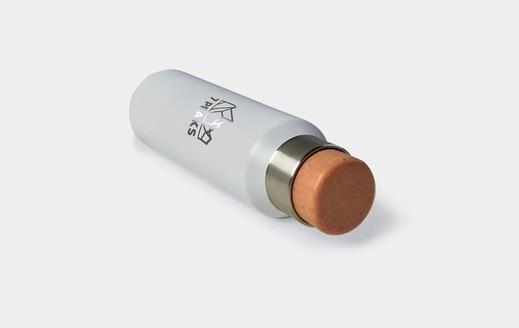 Baltas metalinis termosas 500 ml